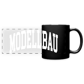 Modellbau - Panorama-Tasse farbig - Schwarz - Vorne