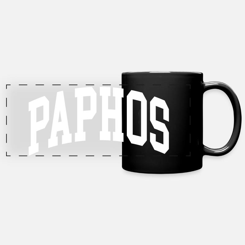Paphos - Panorama-Tasse farbig - Schwarz