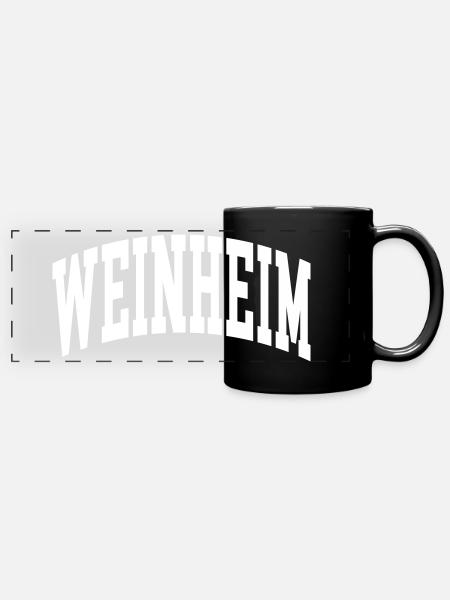 Weinheim - Panorama-Tasse farbig - Schwarz