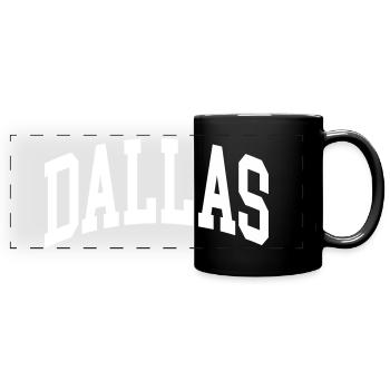 Dallas - Panorama-Tasse farbig - Schwarz - Vorne