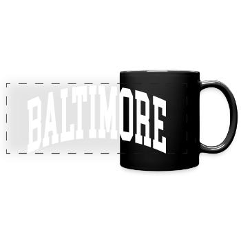 Baltimore - Full Colour Panoramic Mug - black - Front