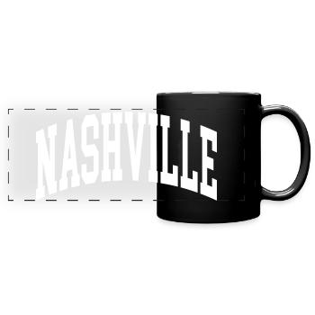 Nashville - Mug panoramique uni - noir - Devant