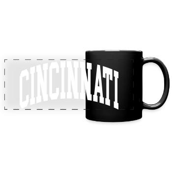 Cincinnati - Panorama-Tasse farbig - Schwarz - Vorne