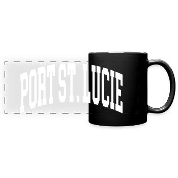 Port Sainte-Lucie - Mug panoramique uni - noir - Devant