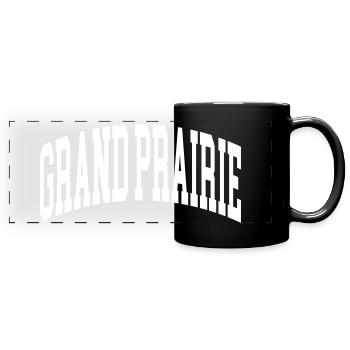 Grand Prairie - Panorama-Tasse farbig - Schwarz - Vorne