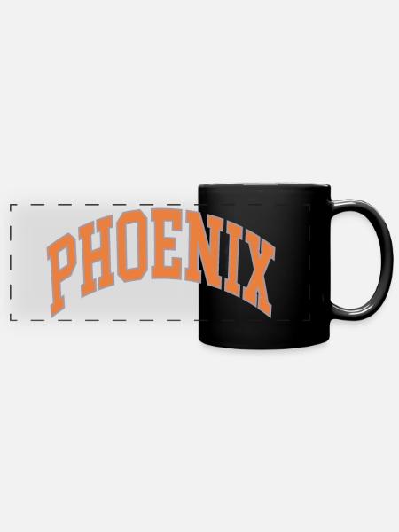 Phoenix - Panorama-Tasse farbig - Schwarz