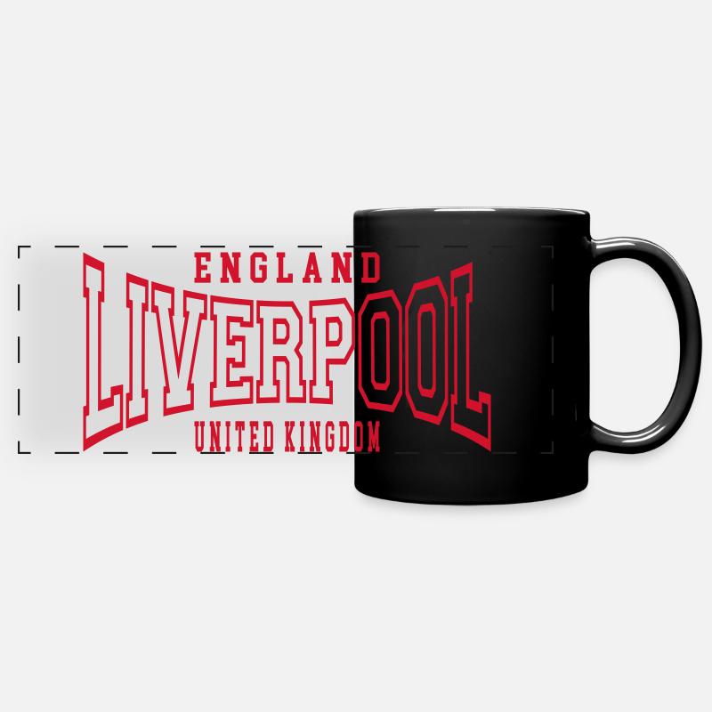 Liverpool - Panorama-Tasse farbig - Schwarz