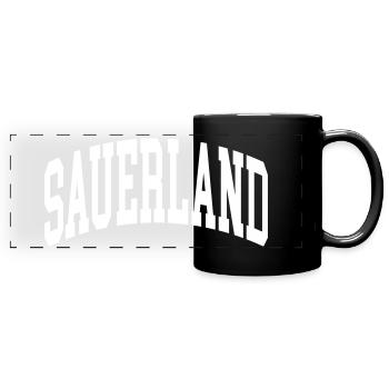 Sauerland - Panorama-Tasse farbig - Schwarz - Vorne