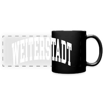Weiterstadt - Full Colour Panoramic Mug - black - Front