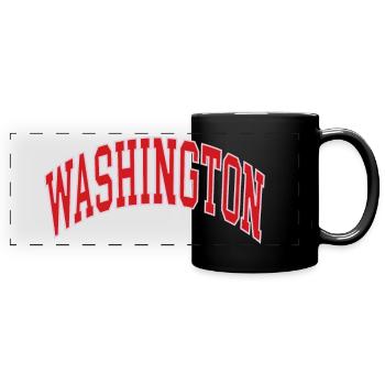 Washington - Mug panoramique uni - noir - Devant
