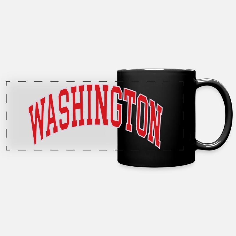 Washington - Mug panoramique uni - noir
