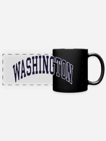 Washington - Mug panoramique uni - noir