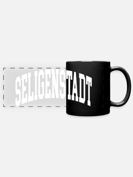 Seligenstadt - Panorama-Tasse farbig - Schwarz