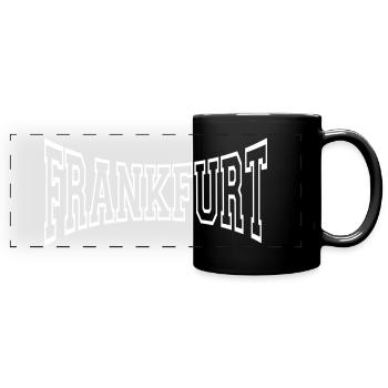 Francfort - Mug panoramique uni - noir - Devant