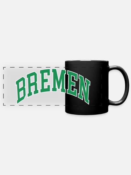 Bremen - Panorama-Tasse farbig - Schwarz