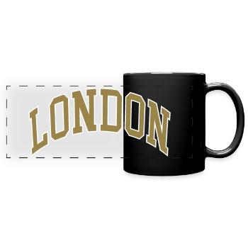 London - Panorama-Tasse farbig - Schwarz - Vorne