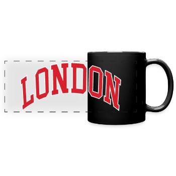 London - Panorama-Tasse farbig - Schwarz - Vorne