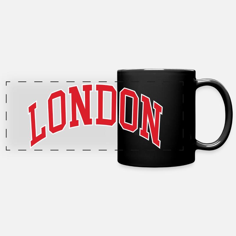 London - Panorama-Tasse farbig - Schwarz