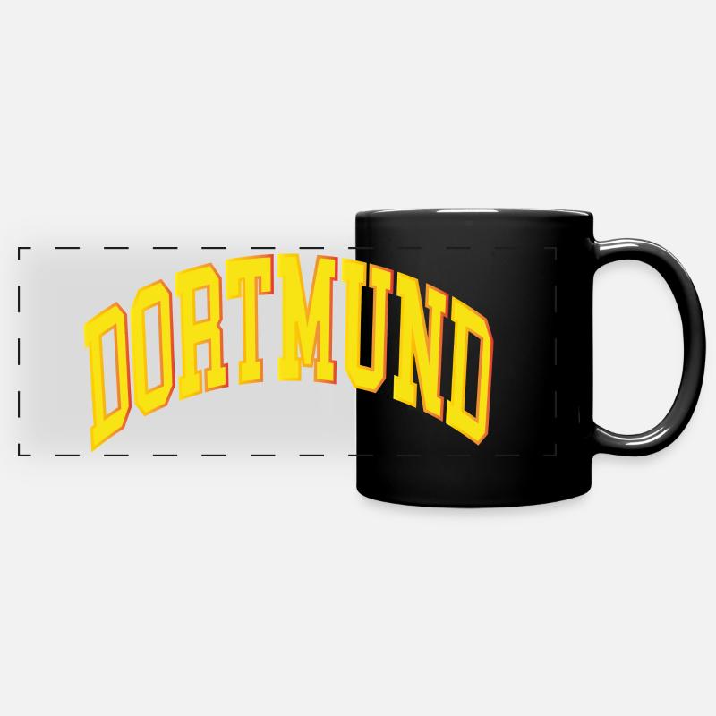 Dortmund - Mug panoramique uni - noir