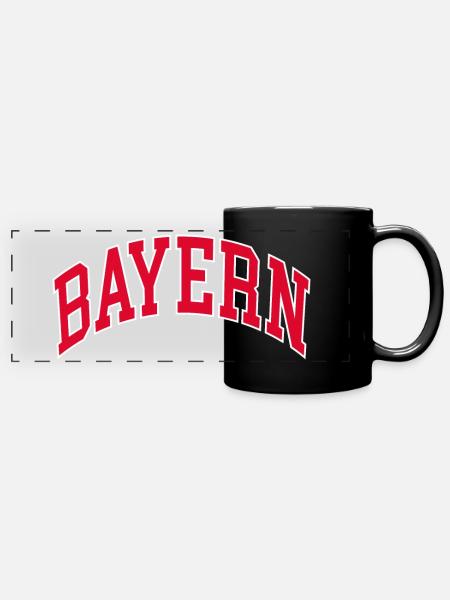Bayern - Panorama-Tasse farbig - Schwarz