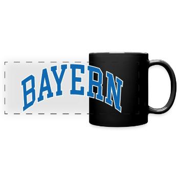 Bayern - Panorama-Tasse farbig - Schwarz - Vorne