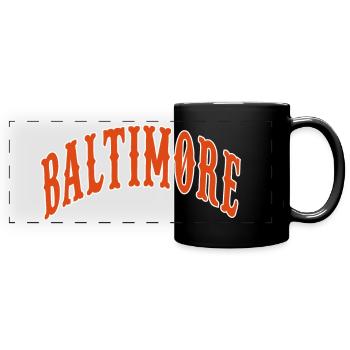 Baltimore - Full Colour Panoramic Mug - black - Front