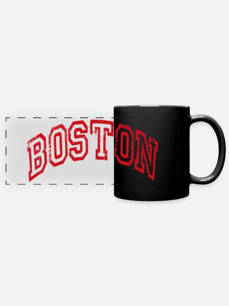 Boston - Mug panoramique uni - noir