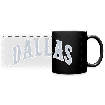 Dallas - Panorama-Tasse farbig - Schwarz - Vorne
