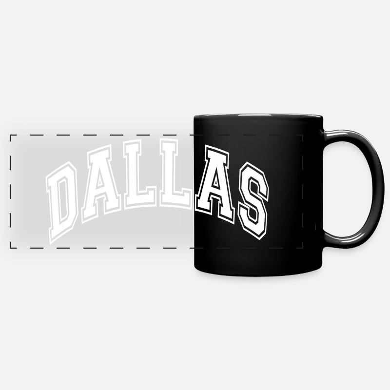 Dallas - Mug panoramique uni - noir