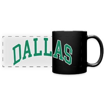 Dallas - Panorama-Tasse farbig - Schwarz - Vorne