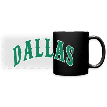Dallas - Panorama-Tasse farbig - Schwarz - Vorne