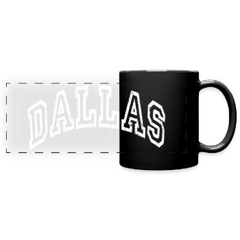 Dallas - Panorama-Tasse farbig - Schwarz - Vorne