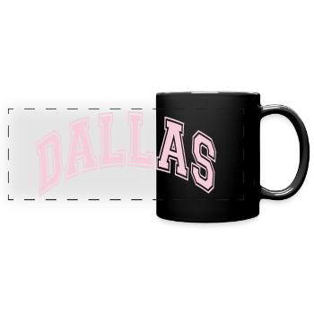 Dallas - Panorama-Tasse farbig - Schwarz - Vorne
