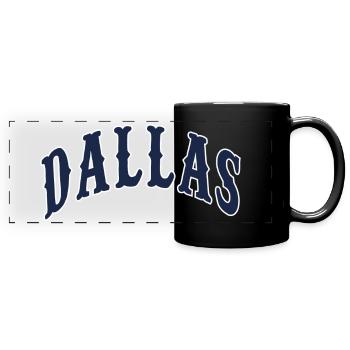 Dallas - Panorama-Tasse farbig - Schwarz - Vorne