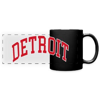 Detroit - Mug panoramique uni - noir - Devant