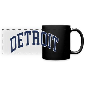 Detroit - Mug panoramique uni - noir - Devant