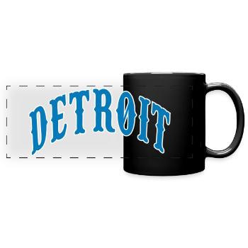 Detroit - Panorama-Tasse farbig - Schwarz - Vorne