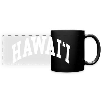 Hawaï - Mug panoramique uni - noir - Devant