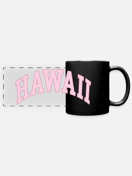 Hawaï - Mug panoramique uni - noir