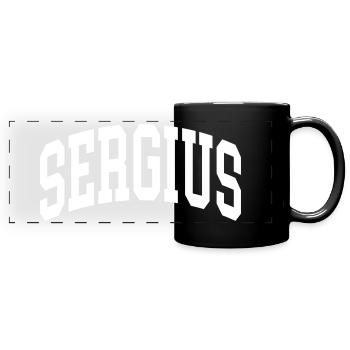 Serge - Mug panoramique uni - noir - Devant