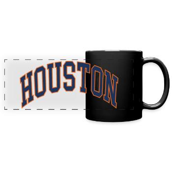 Houston - Full Colour Panoramic Mug - black - Front
