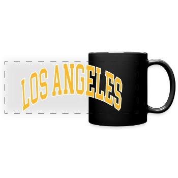 Los Angeles - Panorama-Tasse farbig - Schwarz - Vorne