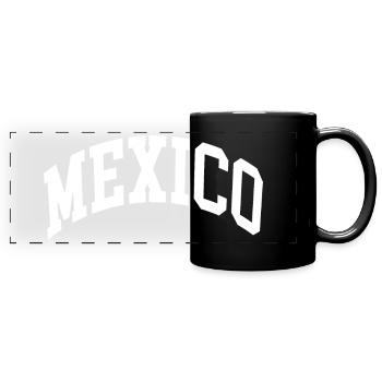 Mexiko - Panorama-Tasse farbig - Schwarz - Vorne