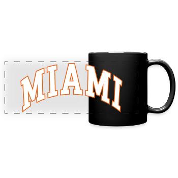 Miami - Mug panoramique uni - noir - Devant