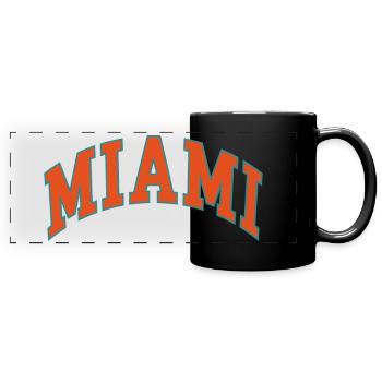 Miami - Panorama-Tasse farbig - Schwarz - Vorne