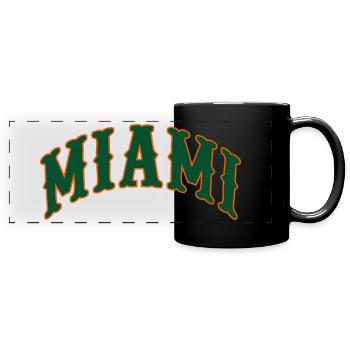 Miami - Panorama-Tasse farbig - Schwarz - Vorne