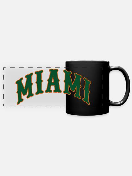 Miami - Panorama-Tasse farbig - Schwarz