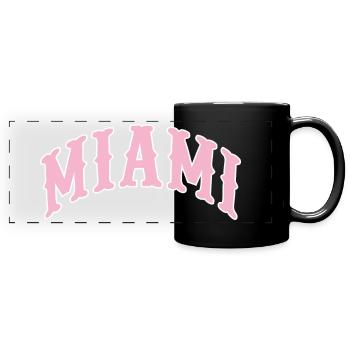 Miami - Panorama-Tasse farbig - Schwarz - Vorne