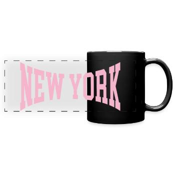 New York - Mug panoramique uni - noir - Devant