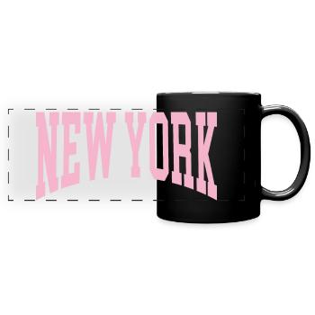 New York - Mug panoramique uni - noir - Devant